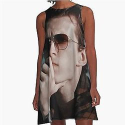 Tom Holland Relaxing On Beach A Line Dress