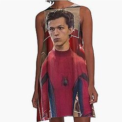 Tom Holland Custom iPhone Case Samsung Case Kids Mask A-Line Dress