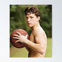 Tom Holland Basketball Poster