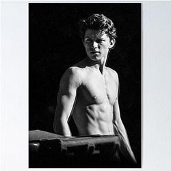 Tom Holland Black and White Poster