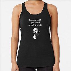 Tom Segura Tired of being alive Racerback Tank Top