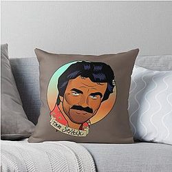 70S Studs: Tom Selleck Throw Pillow