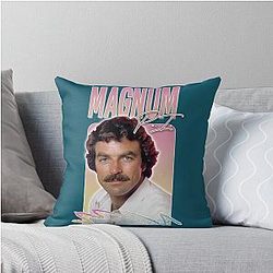 Magnum PI Retro Style Tom Selleck Throw Pillow