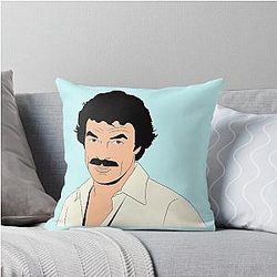 Tom Selleck Minimalist Colour Throw Pillow