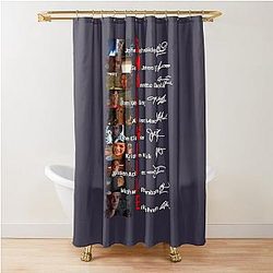 Smallville Cast Signed Fan Art Tom Welling Kristin Kreuk Allison Mack Trending Shower Curtain