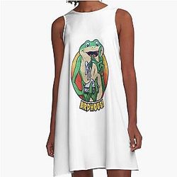 Vintage Birdhouse Tony Hawk Bird House Hookups Frog A-Line Dress