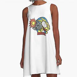 Vintage Birdhouse Skate Brand A-Line Dress