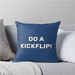 Do a Kickflip Eric Koston Tony Hawk Throw Pillow