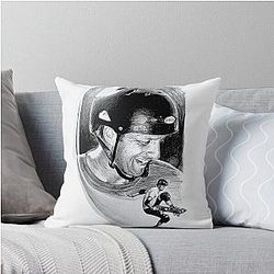 Tony Hawk Drawing Throw Pillow