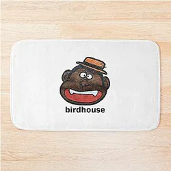 Vintage Birdhouse Tony Hawk Bird House Hook Ups Monkey Ape Man Bath Mat