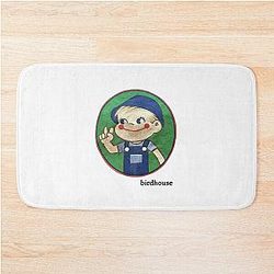 Vintage Birdhouse Brand Skate Cartoon Peace Bath Mat