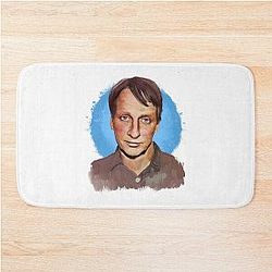 Tony Hawk - Famous Skateboarder Portraits Bath Mat