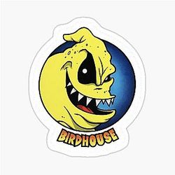 Vintage Birdhouse Tony Hawk Bird House Skate Brand Carteroon Hook UPs Sticker