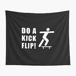 Do a Kickflip Skateboard - Eric Koston, Tony Hawk, Pro Skater, Skater, Black Tapestry