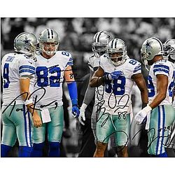 Ikoncic  Fotohaus Tony Romo Jason Witten DeMarco Murray Dez Bryant Signed Photo  Wall Art Home Decor