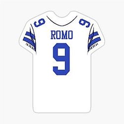 Tony Romo Jersey Sticker