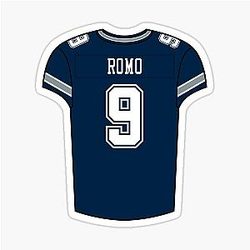Tony Romo Jersey Sticker