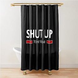 The clean title is: The Shut Up Tony Romo Shower Curtain