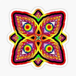 Alex Grey third eye mandala fan art sticker