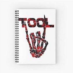 Tool Red Spiral Notebook
