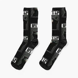 Tool band art illustration cat Socks