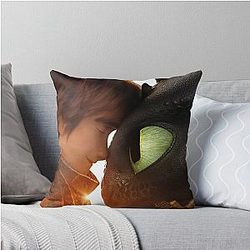 Hiccup & Toothless Throw Pillow