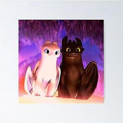 Toothless and Lightfury Poster