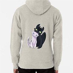 How to Train Your Dragon, Dragon Babies, Night Lights, Light Fury, Toothless Pullover Hoodie