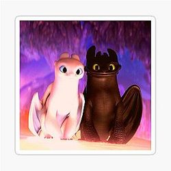Toothless Light Fury Sticker