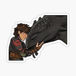 Hiccup and Toothless Sticker