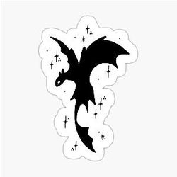 Toothless Silhouette Sticker
