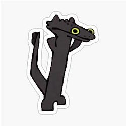 Funny Toothless DreamWorks Dragon Kawaii Artwork Sticker