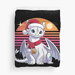 Christmas Toothless Dragon Retro Duvet Cover