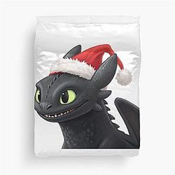 Christmas Toothless Dragon Duvet Cover