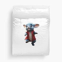 Dancing Toothless Delight Whimsical Art for All Ages Duvet Cover