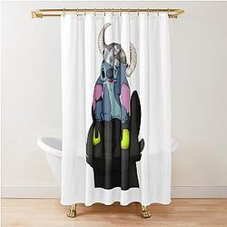 Toothless and Stitch Shower Curtain