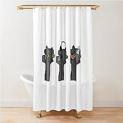 Toothless shower curtain
