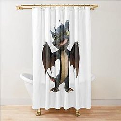Dancing Toothless Cartoon Shower Curtain