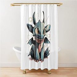 Dancing Toothless Shower Curtain