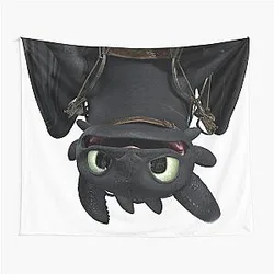 Upside down Toothless Tapestry