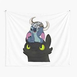 Toothless and Stitch Tapestry