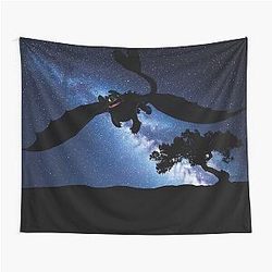 Toothless in a night sky Tapestry