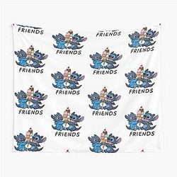 Stitch and Toothless Cute Friends Tapestry