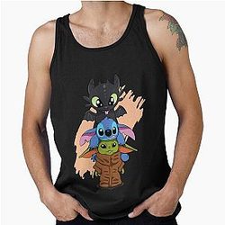 Chibi Toothless and Cute Baby Dragon Neck Eyeg rock Ess Tank Top