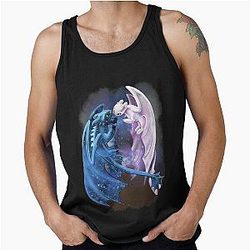 Dragon Heart - Starry Night Dragons - Toothless and Light Fury Tank Top
