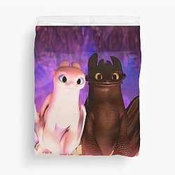Toothless Light Fury Duvet Cover