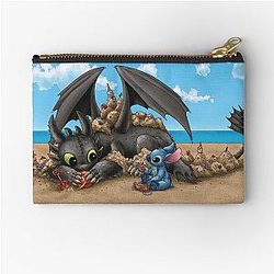 Beach Buds Toothless and Stitch Zipper Pouch