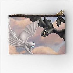 Toothless and his Light fury Zipper Pouch