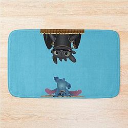 Besties are mad as each other - Stitch and Toothless Bath Mat