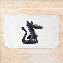 Dancing toothless bath mat
